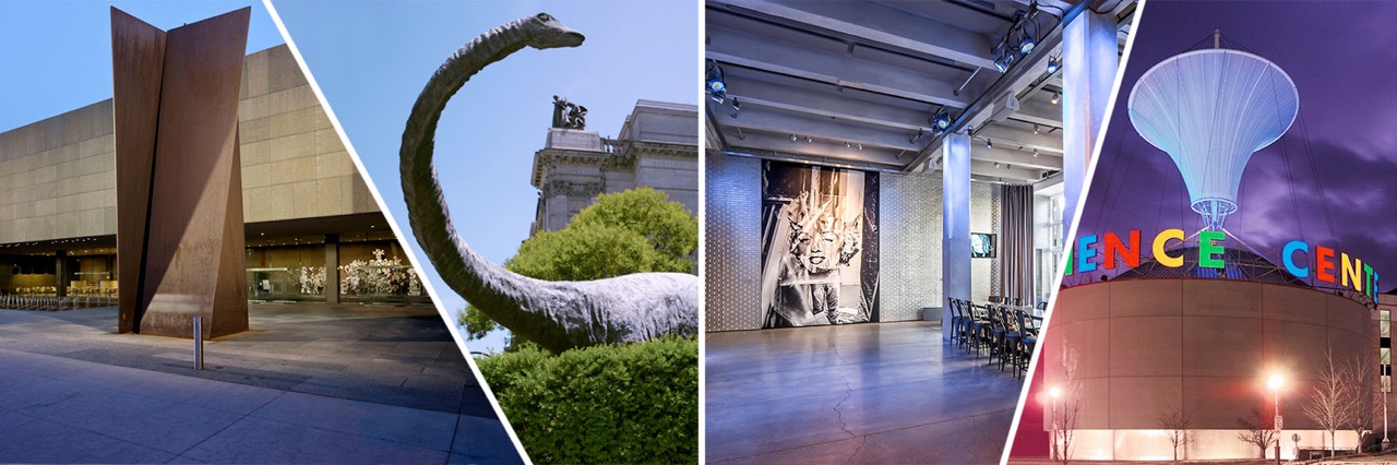 Photos of each of the four Carnegie Museums of Pittsburgh